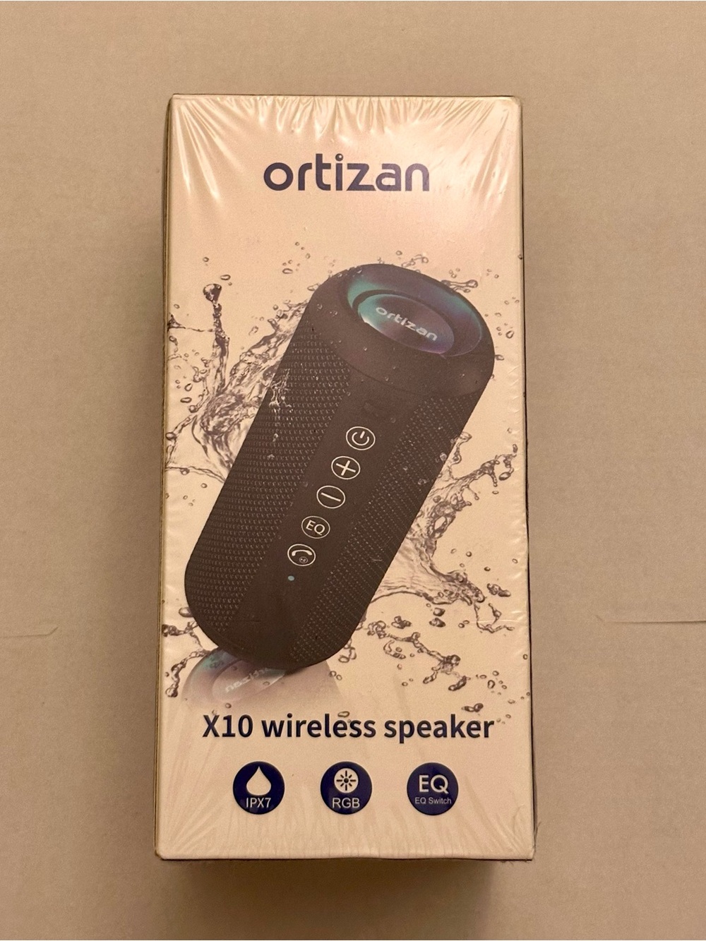 NWT Ortizan X10 Portable Waterproof Bluetooth Speaker RGB Lights